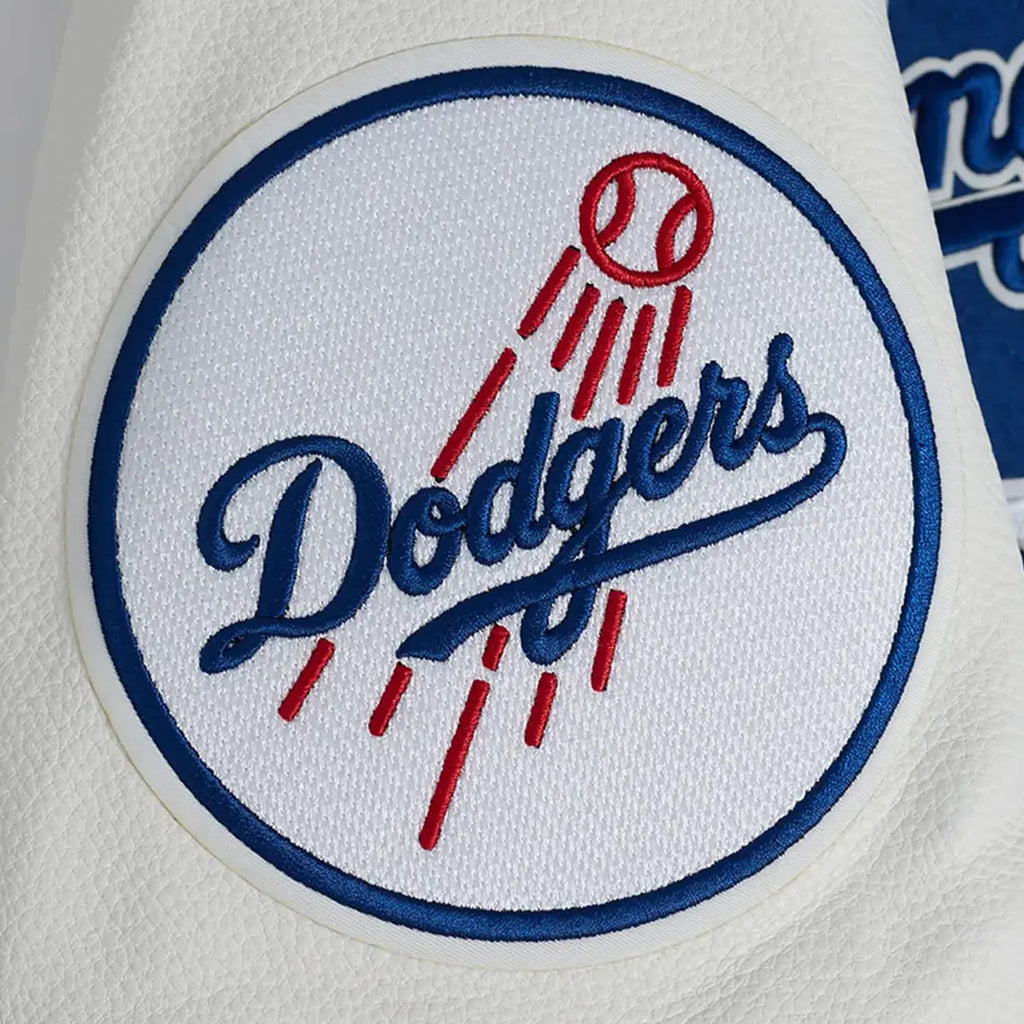 Chaqueta universitaria de lana Los Angeles Dodgers MLB Area Code para hombre