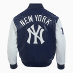 Chaqueta de cuero tipo bómber Signature City de los New York Yankees para hombre