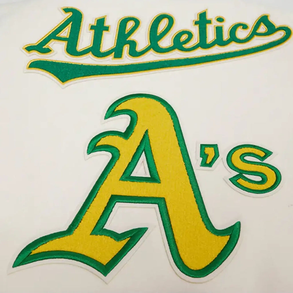 Men's Oakland Athletics MLB Retro Classic Rib Wool Varsity Jacket