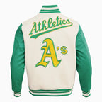 Men's Oakland Athletics MLB Retro Classic Rib Wool Varsity Jacket