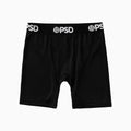 Calzoncillos bóxer lisos de 3 unidades para niños, color negro