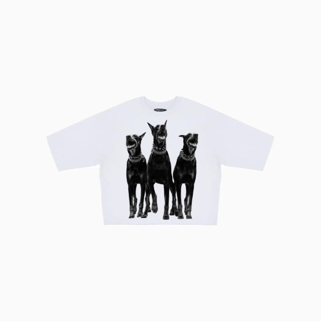 T-shirt court à strass pour homme Dead End