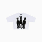 T-shirt court à strass pour homme Dead End