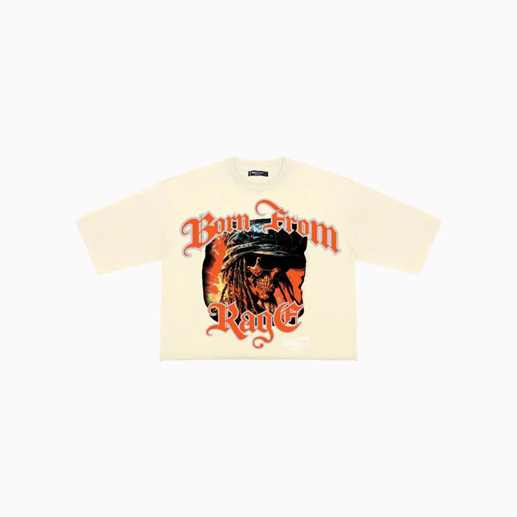 T-shirt homme à épaules tombantes avec strass