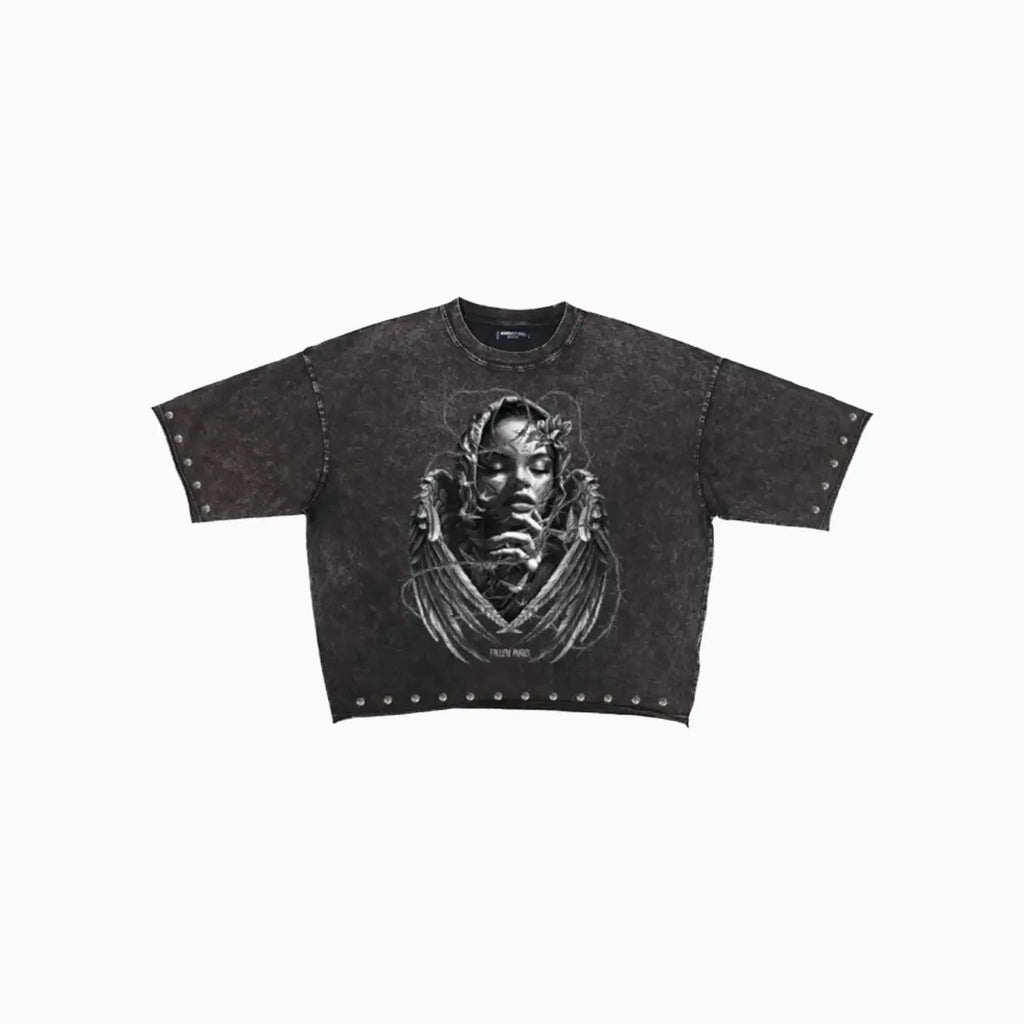 Men's Fallen Angel Enzyme Washed Studded Outfit