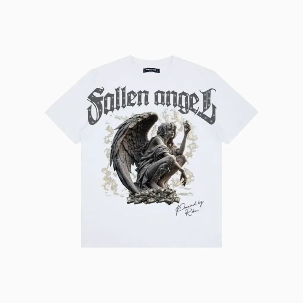 T-shirt clouté « Ange déchu » pour homme