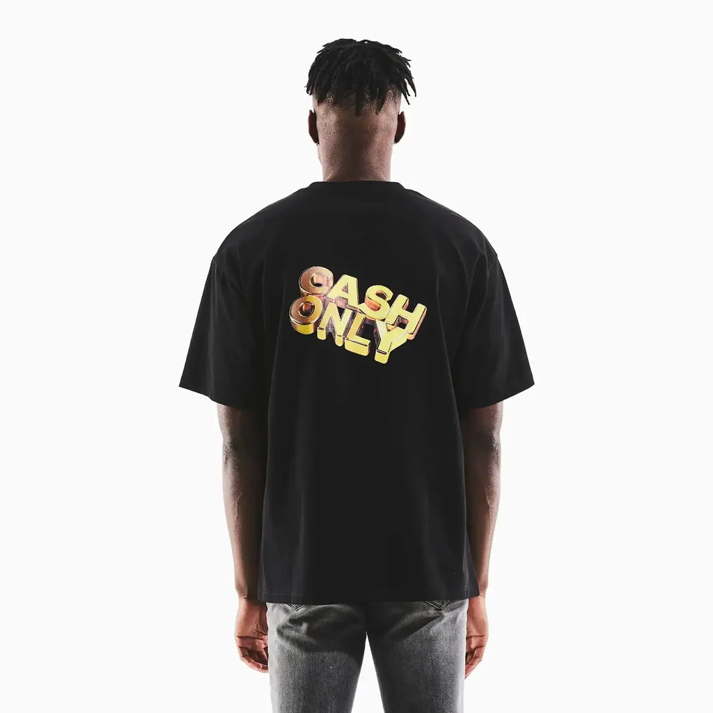 T-shirt Oversize Homme Colin Noir Paiement Comptant Uniquement