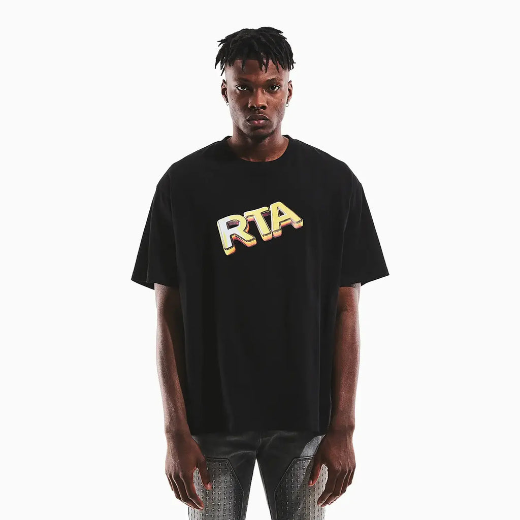 T-shirt Oversize Homme Colin Noir Paiement Comptant Uniquement