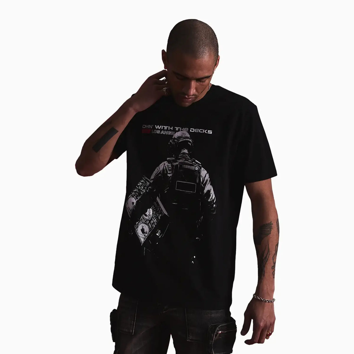 Camiseta Liam negra para hombre