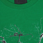 Camiseta Liam Verde con Logo Agrietado para Hombre