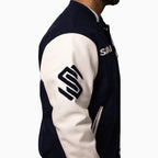 Chaqueta universitaria de lana para hombre