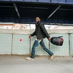 Sac à dos matelassé noir à carreaux