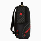 Sac à dos matelassé noir à carreaux