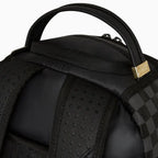 Sac à dos matelassé noir à carreaux