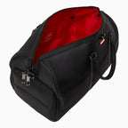 Sac de voyage noir en nylon matelassé à carreaux