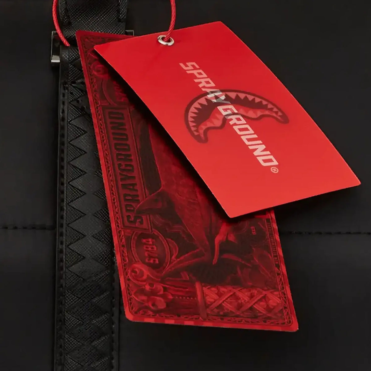 Sac de voyage noir en nylon matelassé à carreaux