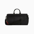 Sac de voyage noir en nylon matelassé à carreaux