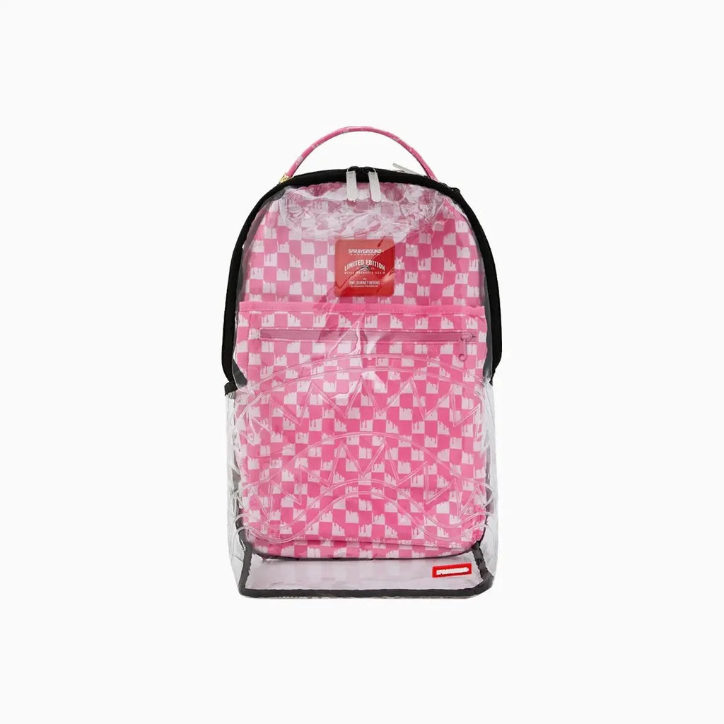Sac à dos transparent Dlx : Rose dégoulinant, retiré du stock.