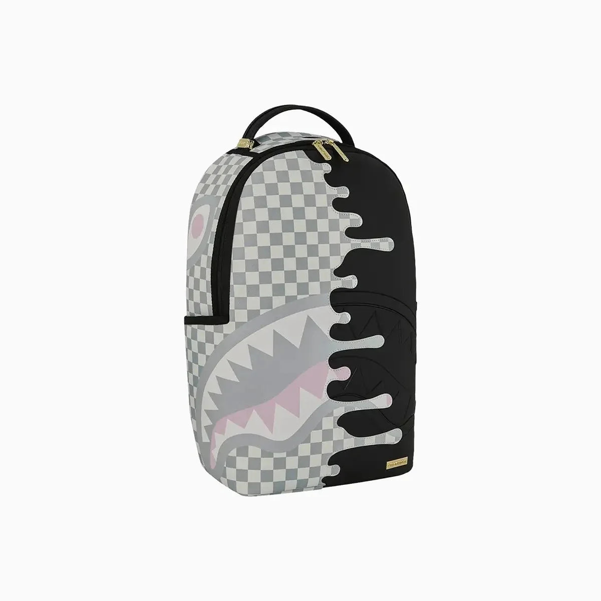 Sac à dos goutte à goutte latéral à carreaux crème