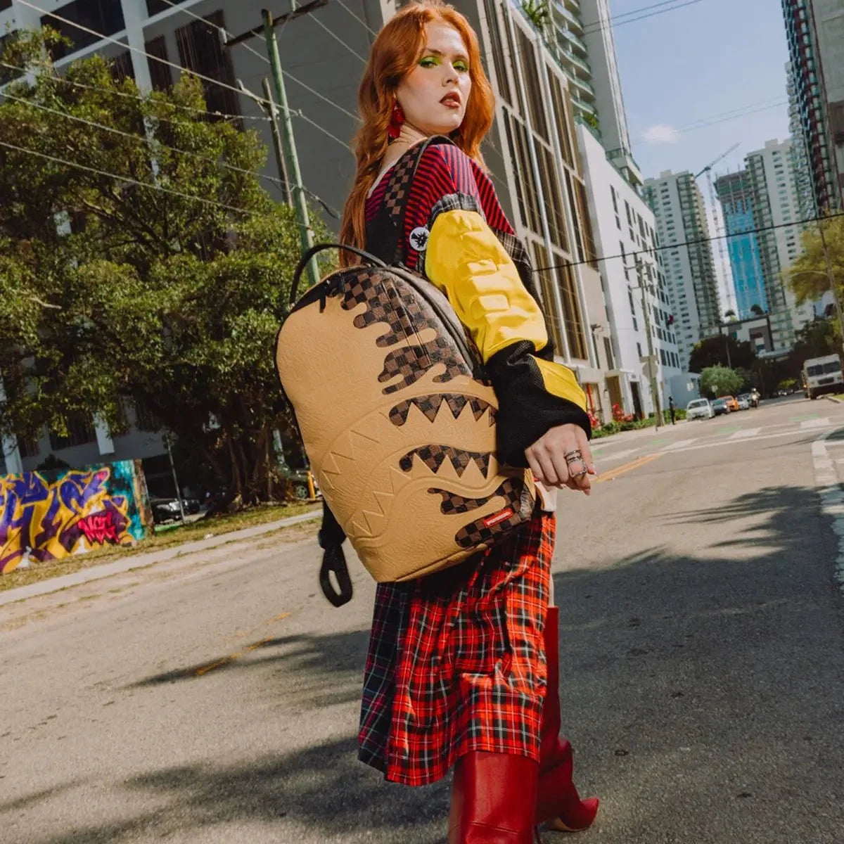 Designer Drip Effect Backpack