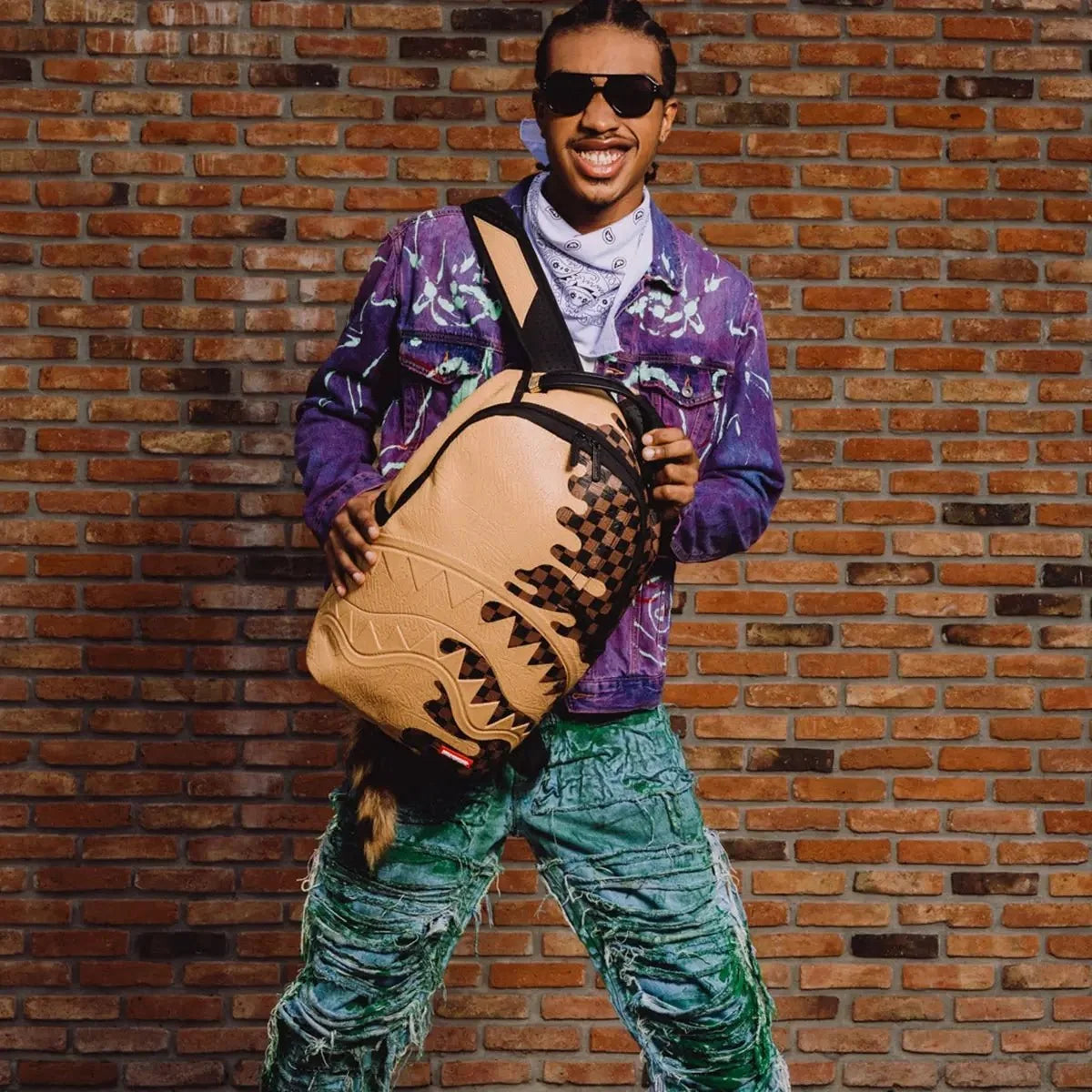 Designer Drip Effect Backpack
