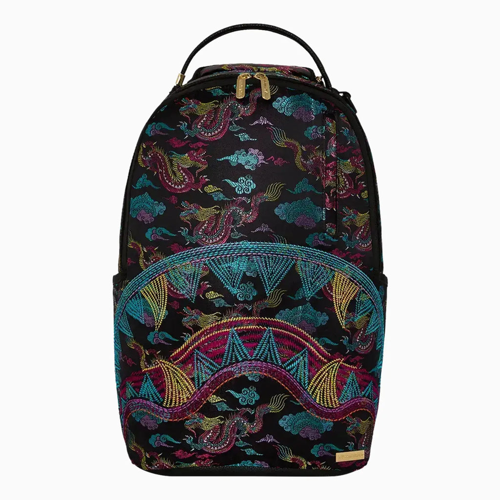 Mochila DLX con dragones bordados