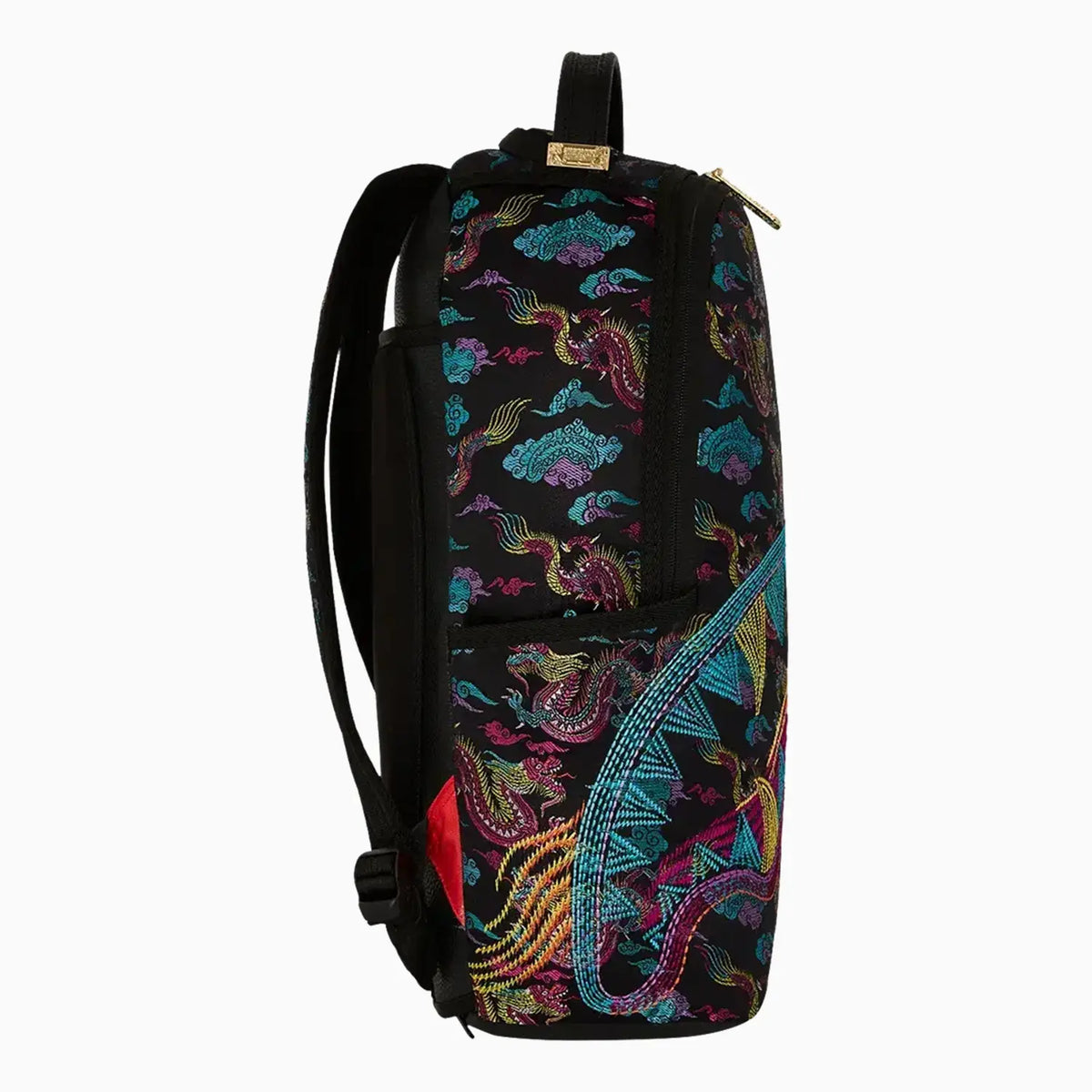 Mochila DLX con dragones bordados