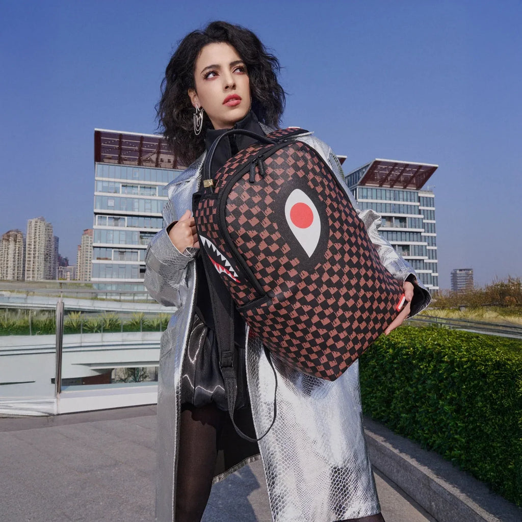 Mochila a cuadros marrón One Eye