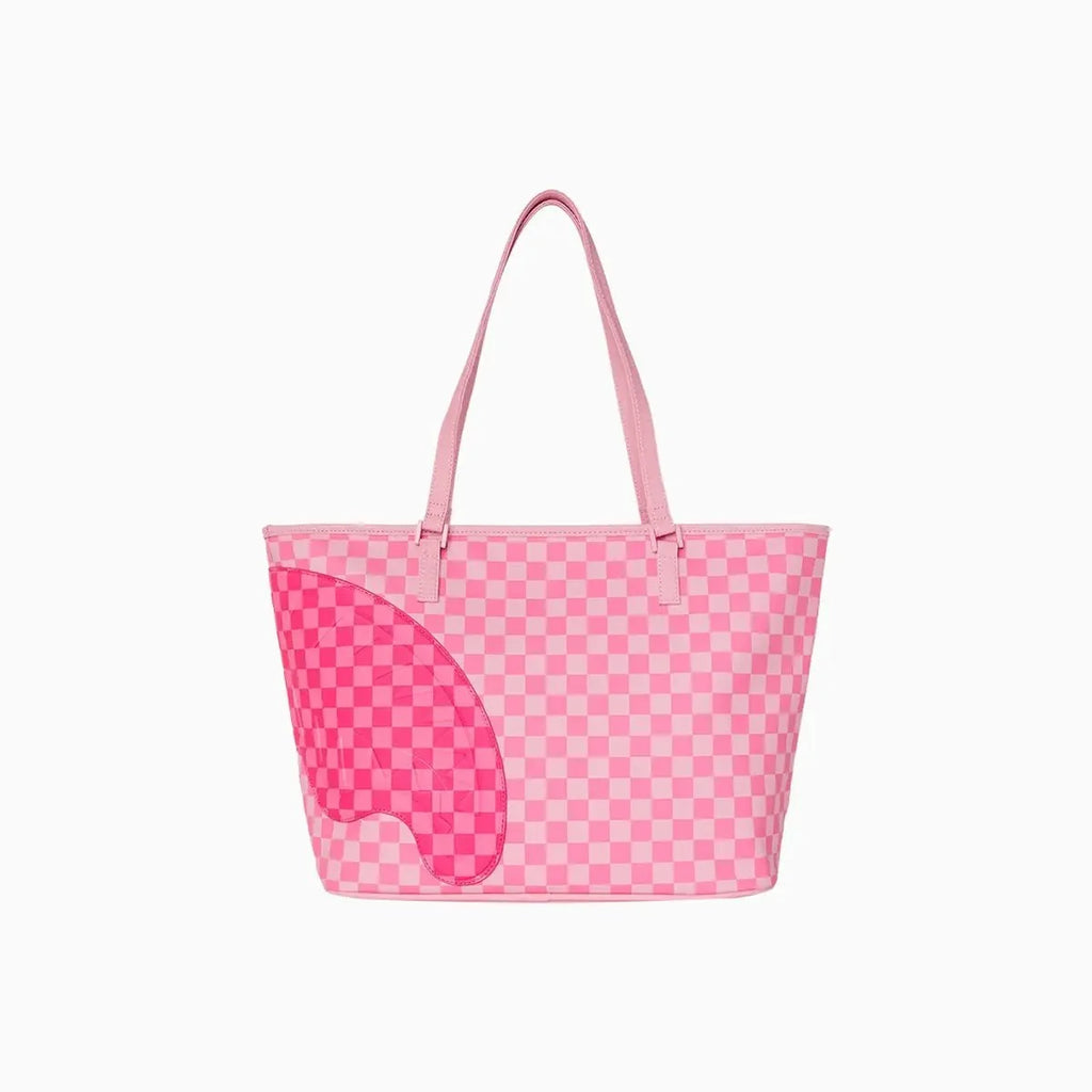 Bolso de mano de parche "Pink Sharks In Paris"