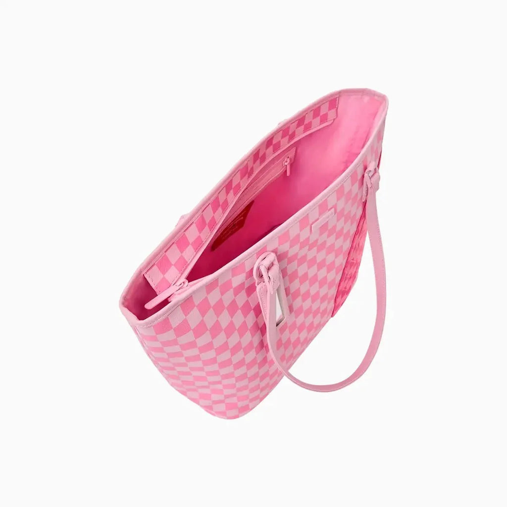 Bolso de mano de parche "Pink Sharks In Paris"