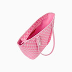 Bolso de mano de parche "Pink Sharks In Paris"