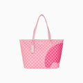 Bolso de mano de parche "Pink Sharks In Paris"