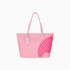 Bolso de mano de parche "Pink Sharks In Paris"