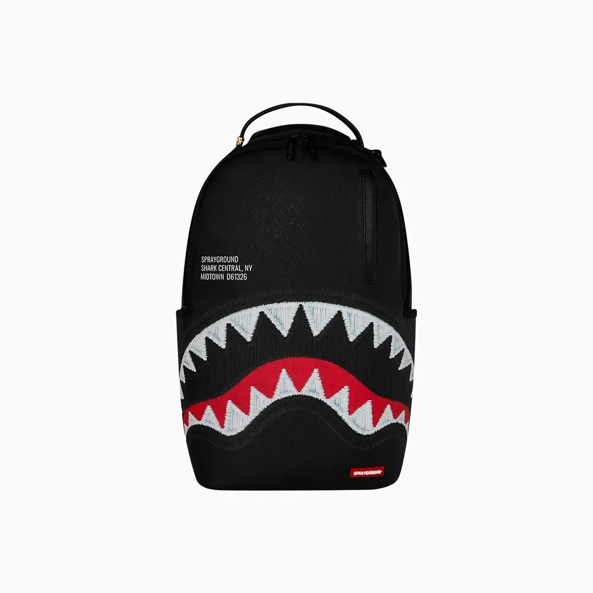 Shark Central Black Embroidered Shark Backpack