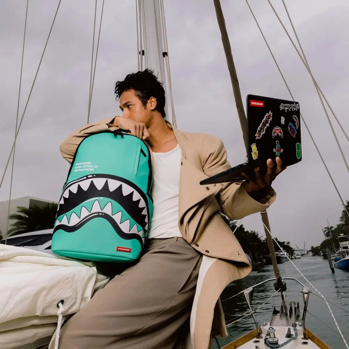 Shark Central Bubble Shark Turq Backpack