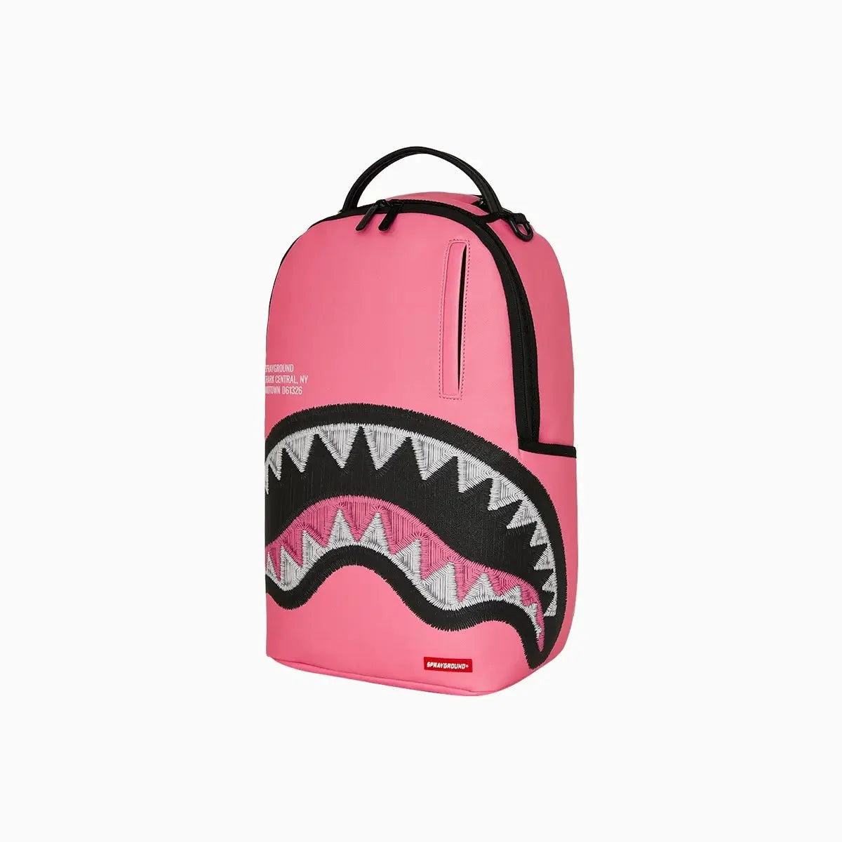 Shark Central Pink Embroidered Shark Backpack