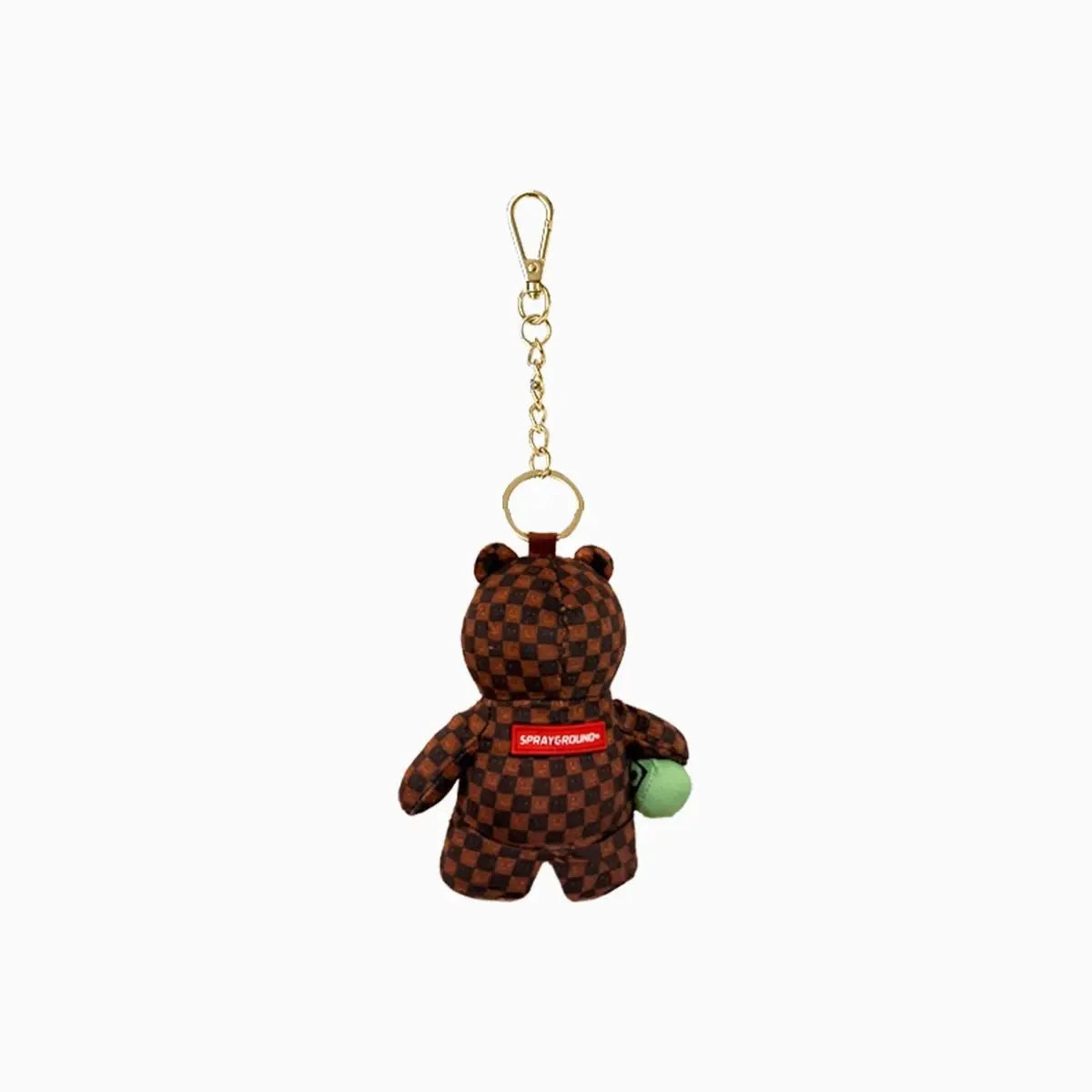 Porte-clés Ours à carreaux marron Sip WTF Bubbly