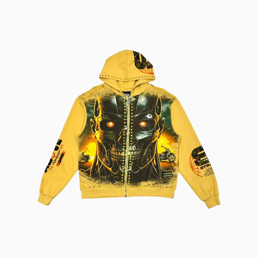 Sudadera con capucha y cremallera completa Robot para hombre