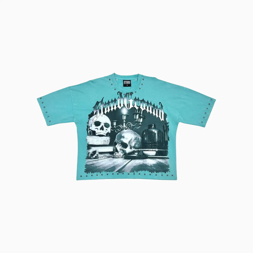Men's Stand Proud Gothic Skull Graphic T-Shirt