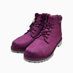 Bota de 6 pulgadas impermeable premium floral para preescolares