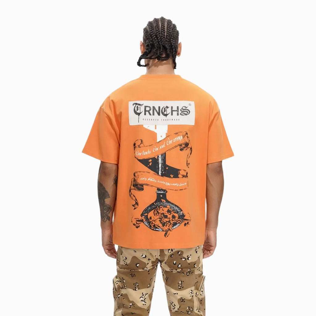 T-shirt orange homme "Key To War"