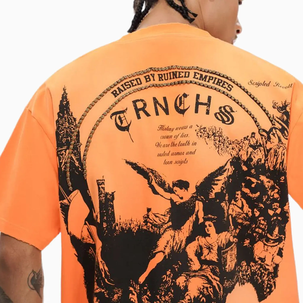 T-shirt orange homme Post-Empire