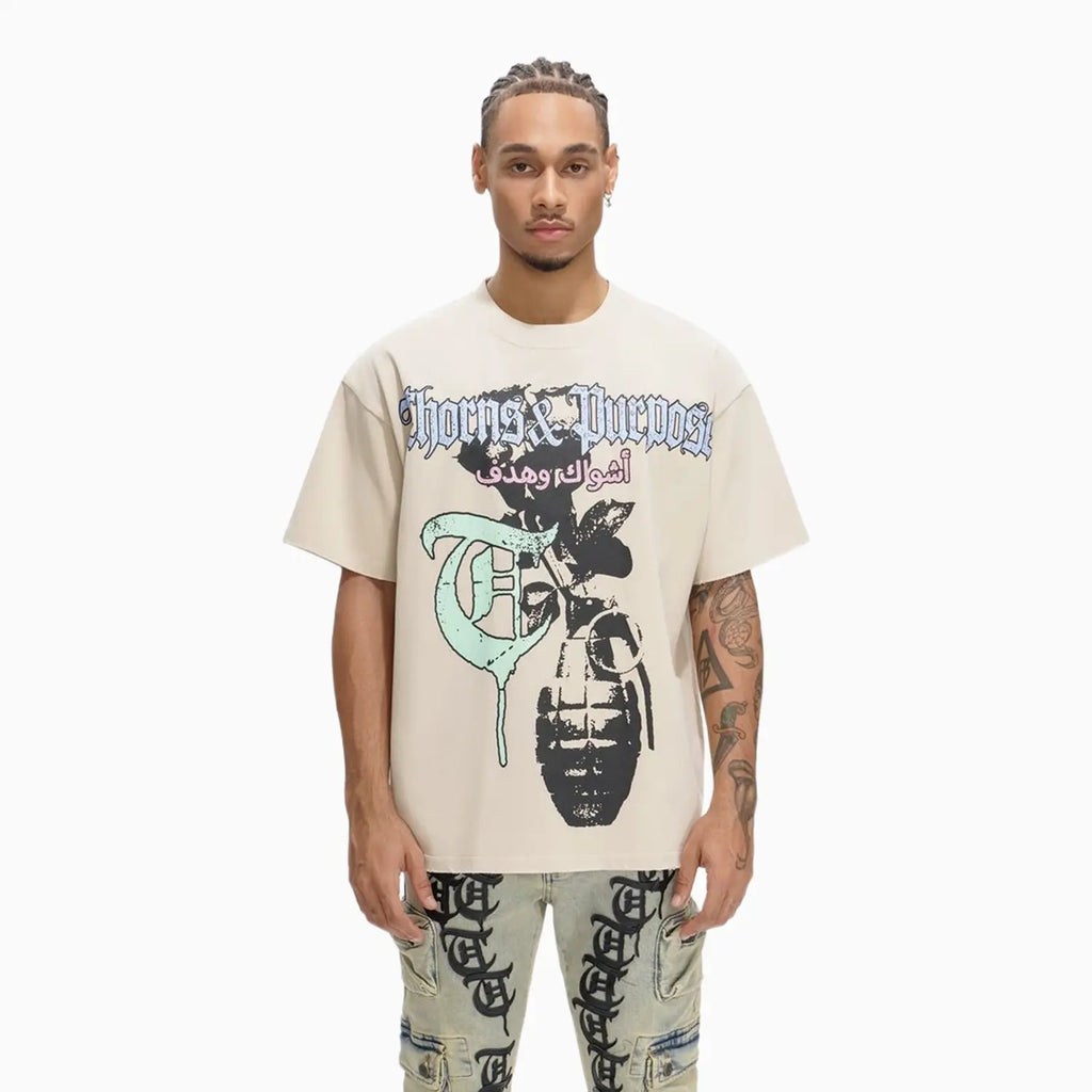 Camiseta albaricoque pálido "Men's Thorns and Purpose"