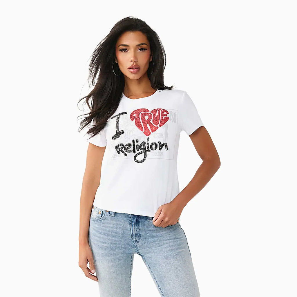 T-shirt col rond pour femme I Love True Classic