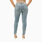 Pantalón vaquero ajustado curvo de tiro medio Jennie para mujer