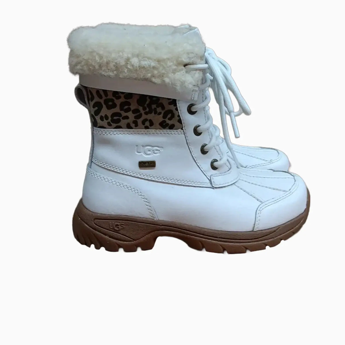 Kid's Leopard Print Lace-Up Winter Boot Pre School