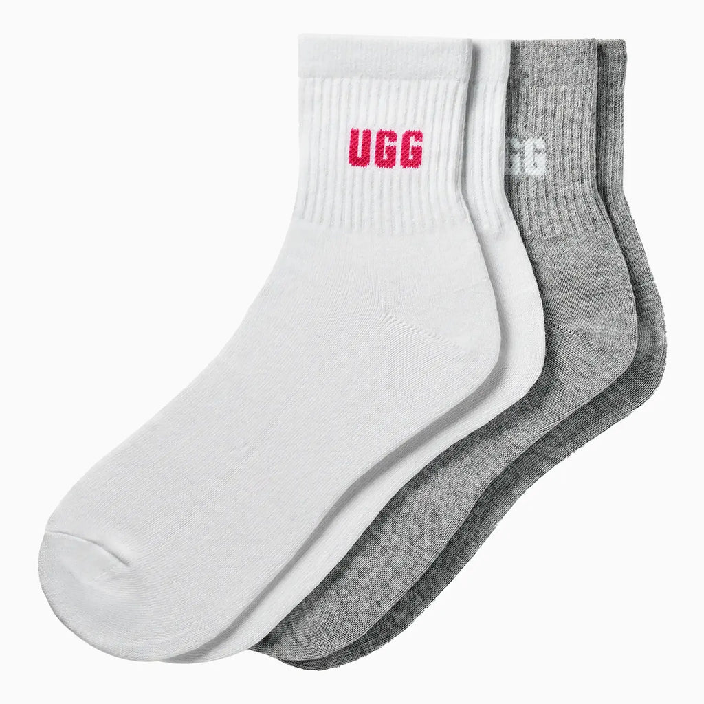 Calcetines cortos con logo Quinlin para mujer (2 pares)