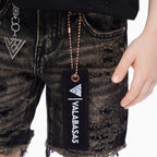 Shorts en jean découpé pour enfant