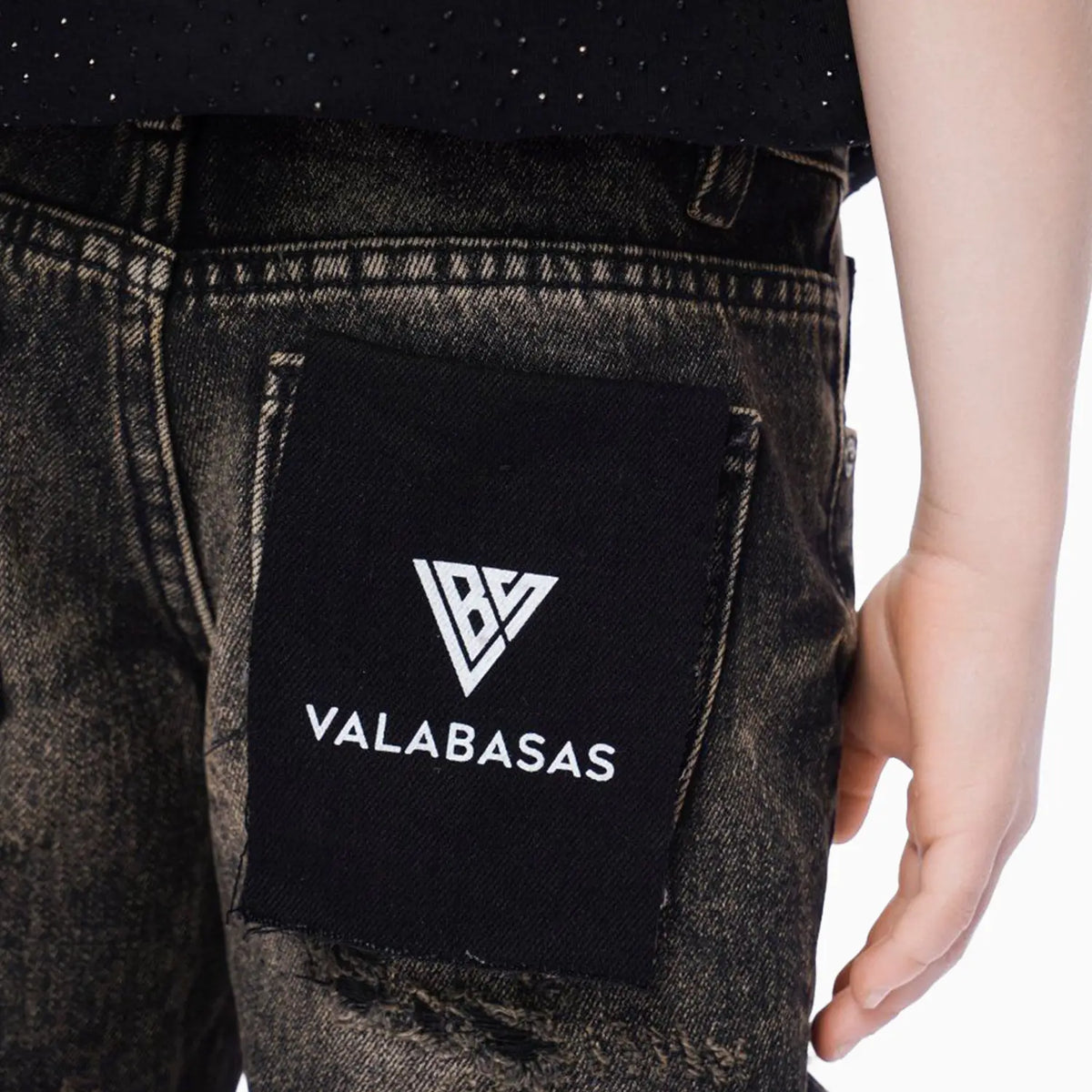 Shorts en jean découpé pour enfant