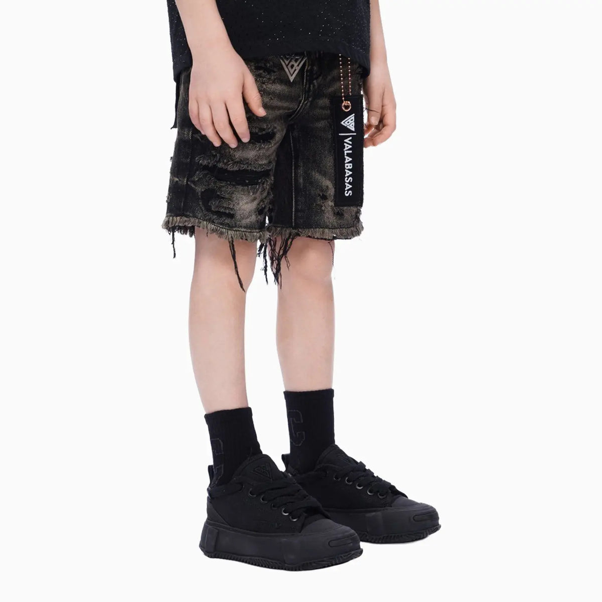 Shorts en jean découpé pour enfant